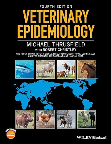 Veterinary Epidemiology 4/E 2018