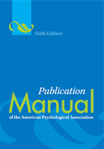 Publication Manual of the American Psychological Association  6/E 2009